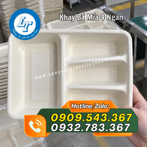 khay bã mía 4 ngăn giá sỉ rẻ sẵn kho khay bã mía 4 ngăn giá sỉ rẻ sẵn kho