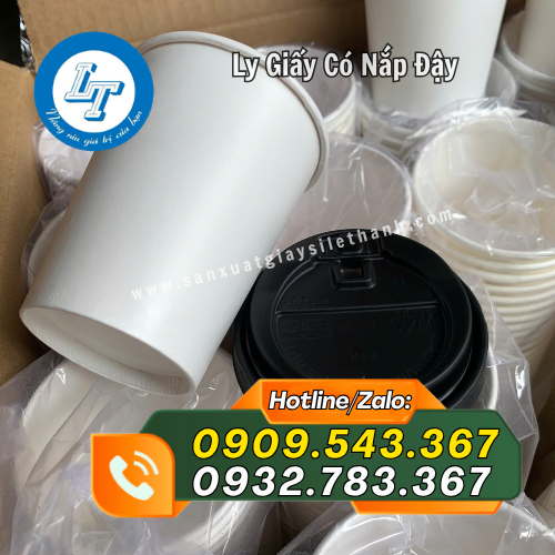 ly giấy kèm nắp đậy tiện dụng ly giấy kèm nắp đậy tiện dụng