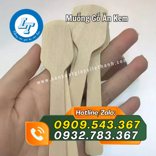 muỗng gỗ ăn kem nhỏ gọn vừa tầm tay muỗng gỗ ăn kem nhỏ gọn vừa tầm tay