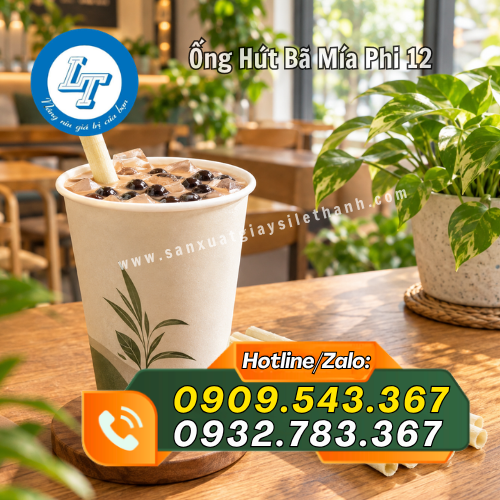 ống hút bã mía phi 12 dùng uống trà sữa ống hút bã mía phi 12 dùng uống trà sữa