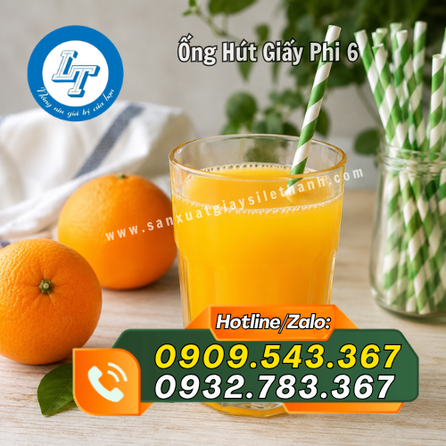 ống hút giấy phi 6 uống nước ép ống hút giấy phi 6 uống nước ép
