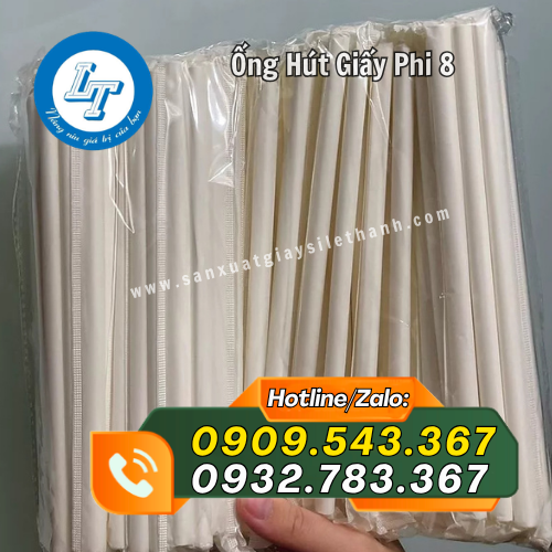 ống hút giấy phi 8 đóng bịch ống hút giấy phi 8 đóng bịch