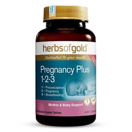 Vitamin tổng hợp cho bà bầu Úc Herbs Of Gold Pregnancy Plus 1-2-3