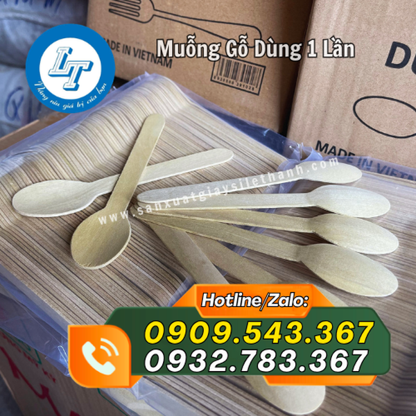 MUỖNG GỖ DÙNG 1 LẦN
