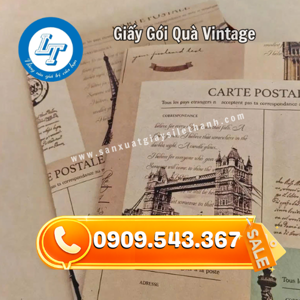 GIẤY GÓI QUÀ VINTAGE