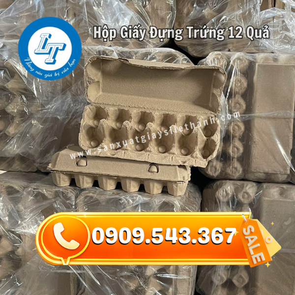 HỘP GIẤY ĐỰNG TRỨNG 12 QUẢ