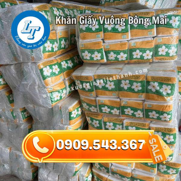 KHĂN GIẤY VUÔNG BÔNG MAI
