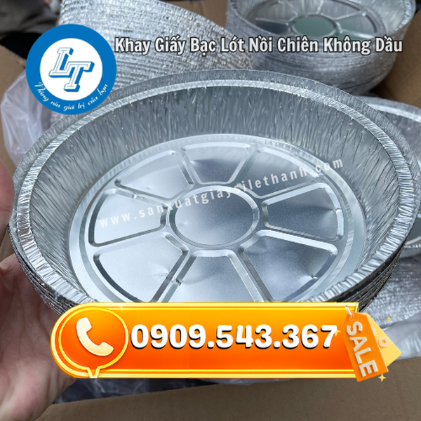 KHAY GIẤY BẠC LÓT NỒI CHIÊN KHÔNG DẦU