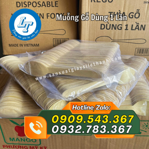 MUỖNG GỖ DÙNG 1 LẦN
