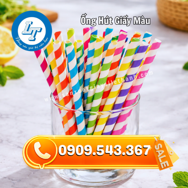 ỐNG HÚT GIẤY MÀU