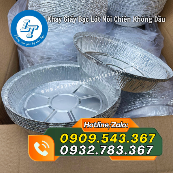 KHAY GIẤY BẠC LÓT NỒI CHIÊN KHÔNG DẦU
