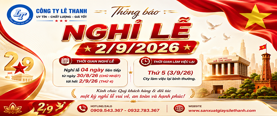 Thông báo nghỉ lễ 2/9/2026 công ty Lê Thanh