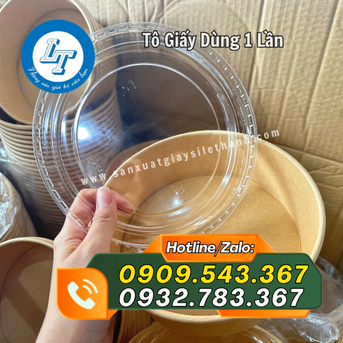 tô giấy dùng 1 lần đi kèm nắp đậy tiện lợi tô giấy dùng 1 lần đi kèm nắp đậy tiện lợi