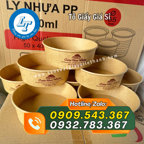 tô giấy in logo đựng thức ăn bắt mắt tô giấy in logo đựng thức ăn bắt mắt