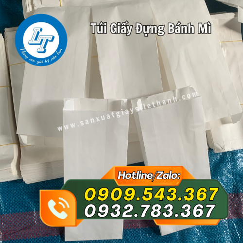 túi giấy đựng bánh mì trắng trơn sẵn kho túi giấy đựng bánh mì trắng trơn sẵn kho