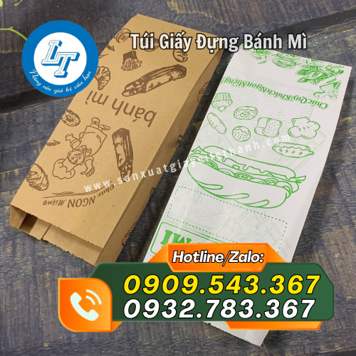 túi giấy bánh mì xếp hông tiện lợi túi giấy bánh mì xếp hông tiện lợi