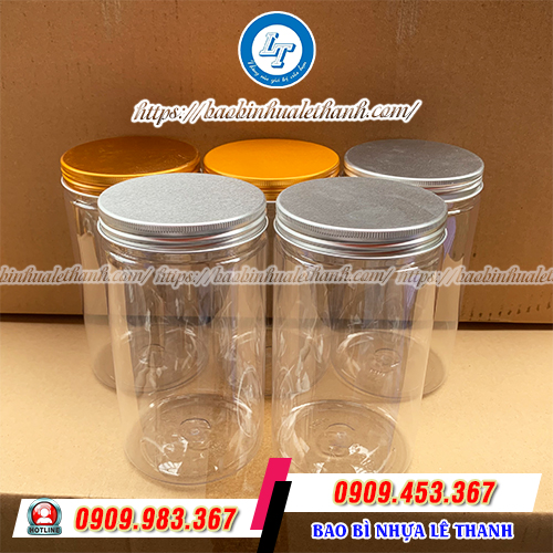 Hũ nhựa PET nắp nhôm Hũ nhựa PET nắp nhôm
