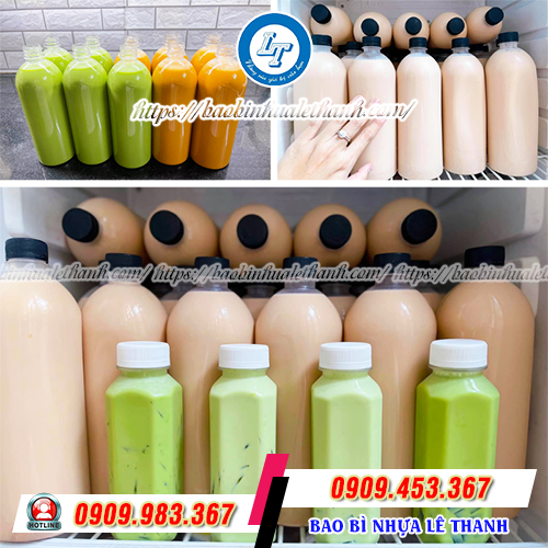 Chai nhựa PET đựng trà sữa Chai nhựa PET đựng trà sữa