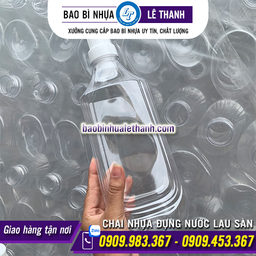 Chai nhựa PET đựng nước lau sàn