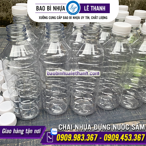 Chai nhựa PET đựng nước sâm giá sỉ