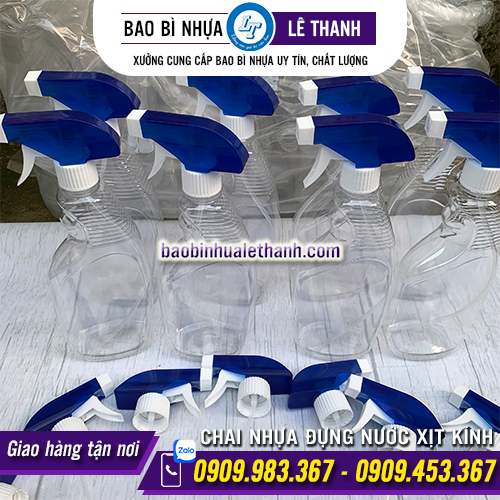 Chai nhựa PET đựng nước xịt kính giá rẻ