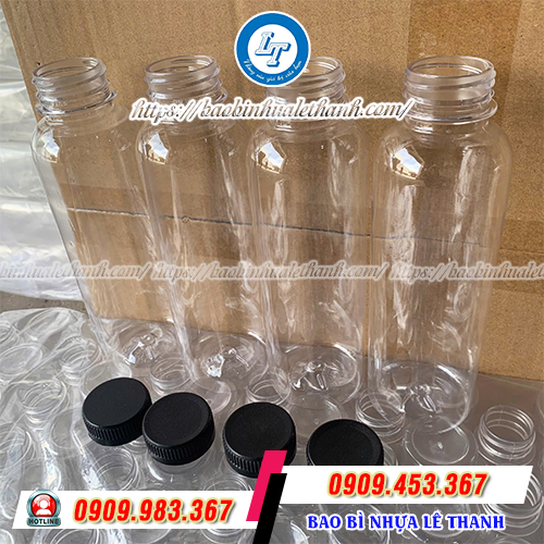 Chai nhựa tròn 500ml miệng rộng cứng cáp Chai nhựa tròn 500ml miệng rộng cứng cáp