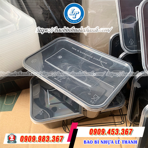Hộp nhựa chữ nhật 750ml chịu nhiệt Hộp nhựa chữ nhật 750ml chịu nhiệt