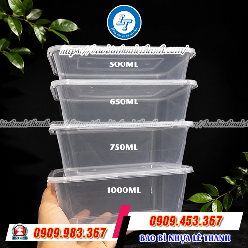 Hộp nhựa chữ nhật nhiều dung tích Hộp nhựa chữ nhật nhiều dung tích