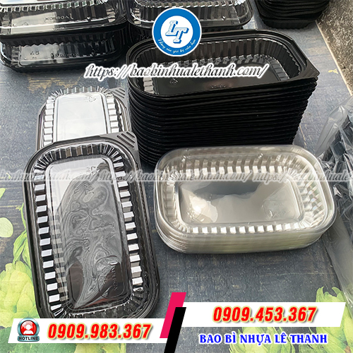 Hộp nhựa đế đen 1 ngăn Hộp nhựa đế đen 1 ngăn