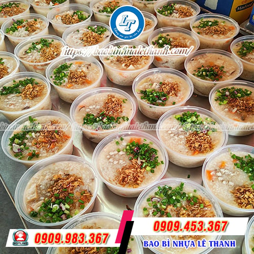 Hộp nhựa đựng cháo mang đi Hộp nhựa đựng cháo mang đi