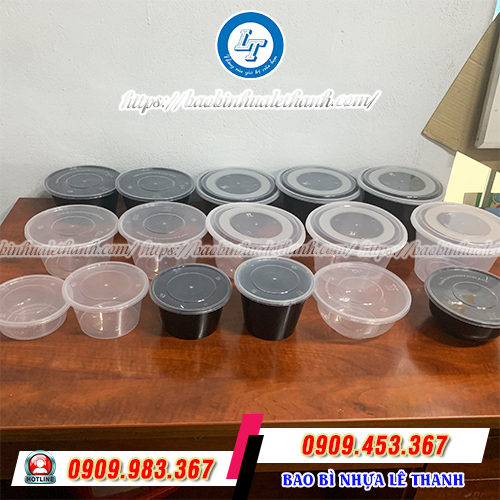 Hộp nhựa tròn dùng 1 lần Hộp nhựa tròn dùng 1 lần