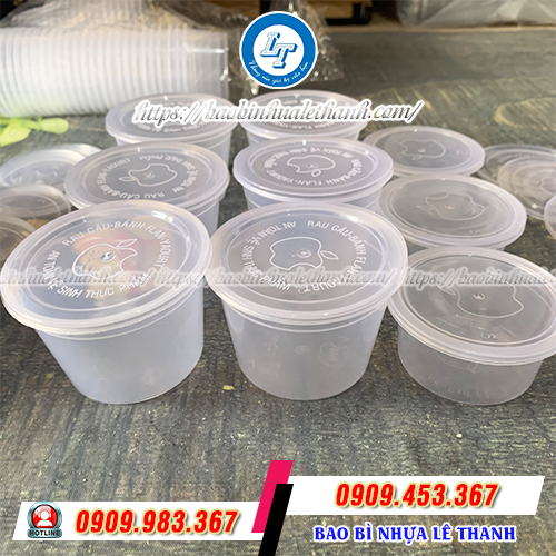 Hũ nhựa đựng bánh flan nhiều kích cỡ Hũ nhựa đựng bánh flan nhiều kích cỡ
