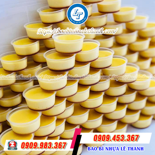 Hũ nhựa đựng bánh flan Hũ nhựa đựng bánh flan