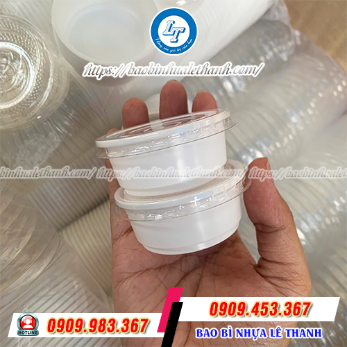 Hũ nhựa đựng sốt nắp rời cứng cáp Hũ nhựa đựng sốt nắp rời cứng cáp