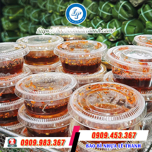 Hũ nhựa đựng sốt nắp rời tiện lợi Hũ nhựa đựng sốt nắp rời tiện lợi