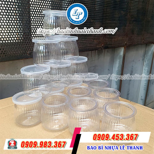 Hũ nhựa đựng sữa chua trong suốt Hũ nhựa đựng sữa chua trong suốt