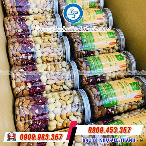 Hũ nhựa PET nắp nhôm đựng thực phẩm Hũ nhựa PET nắp nhôm đựng thực phẩm