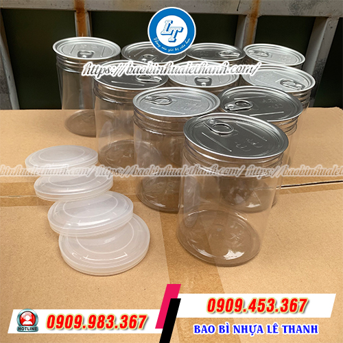 Hũ nhựa PET nắp nhôm xé Hũ nhựa PET nắp nhôm xé