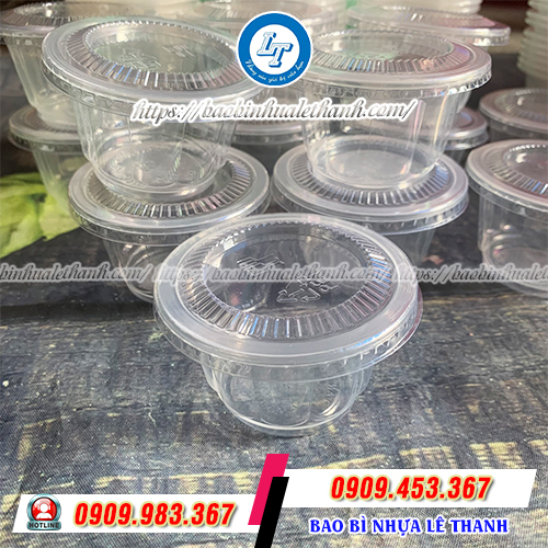 Ly nhựa đựng rau câu hoa mai Ly nhựa đựng rau câu hoa mai