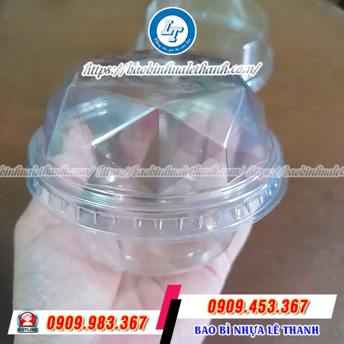 Ly nhựa đựng topping nắp đậy kín Ly nhựa đựng topping nắp đậy kín