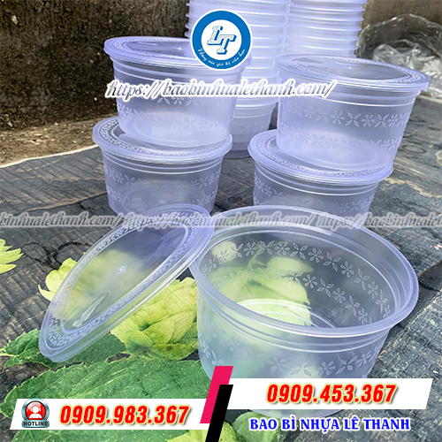 Thố nhựa 500ml có nắp Thố nhựa 500ml có nắp