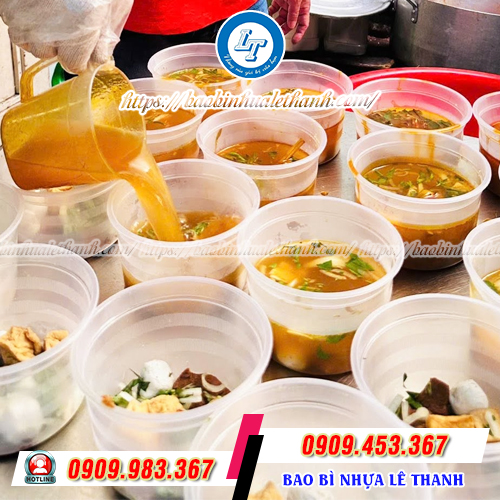 Thố nhựa 500ml đựng thức ăn mang đi Thố nhựa 500ml đựng thức ăn mang đi