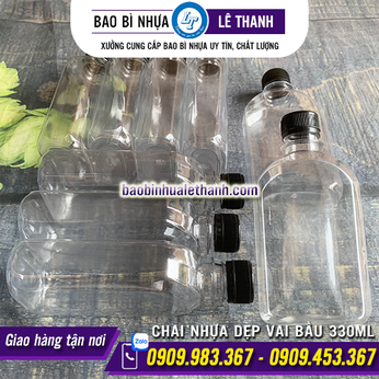 CHAI NHỰA DẸP VAI BẦU 330ML