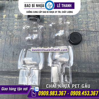 CHAI NHỰA PET HÌNH GẤU