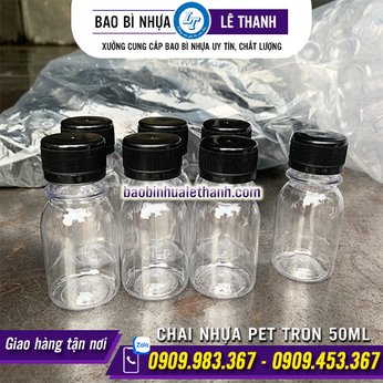 CHAI NHỰA PET TRÒN 50ML