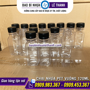 CHAI NHỰA PET VUÔNG 120ML