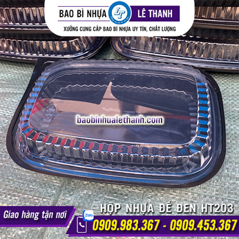 HỘP NHỰA ĐẾ ĐEN HT203