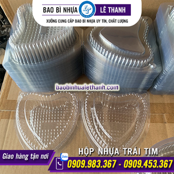 HỘP NHỰA ĐỰNG BÁNH HÌNH TRÁI TIM
