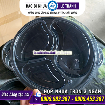 HỘP NHỰA TRÒN 3 NGĂN