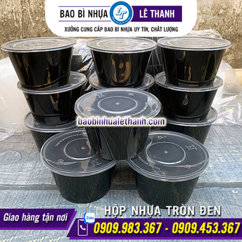 HỘP NHỰA TRÒN ĐEN
